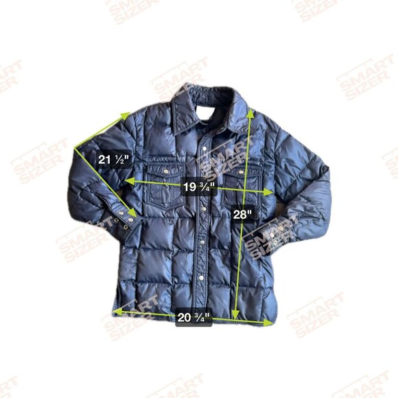 Vtg Kentfield Men L Down Puffer Jacket 80s Snap Button Navy Quilted Chest Pocket - Picture 2 of 8